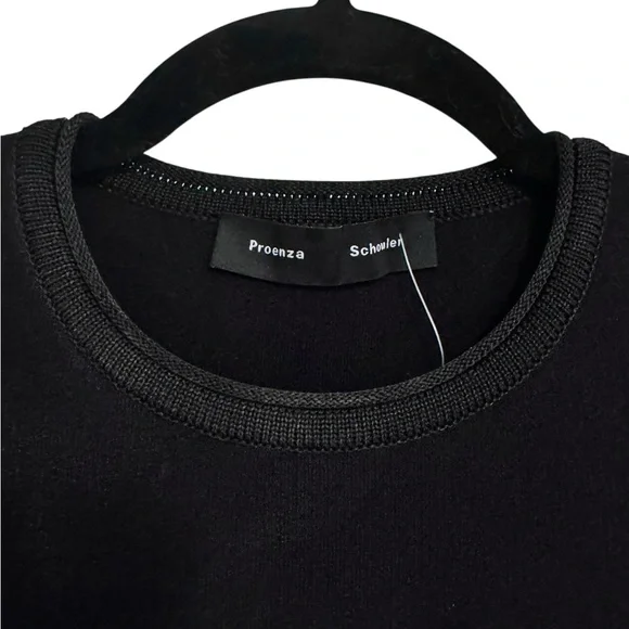 PROENZA SCHOULER $990 Retail Black Rattlesnake Trim Fit & Flare Dress, Size XS